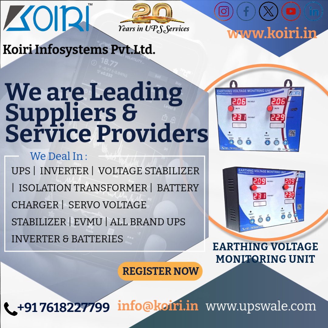 JdmPvt's tweet image. KOIRI- Earthing Voltage Monitoring Unit (EVMU)
At KOIRI, we stand at the forefront of innovation, redefining the landscape of power solutions. 
#poweryourworld #koiriups #evmu #MonitoringUnit #GroundingSystem #electricalgrounding #voltagemonitoring #earthingvoltage #earthscan
