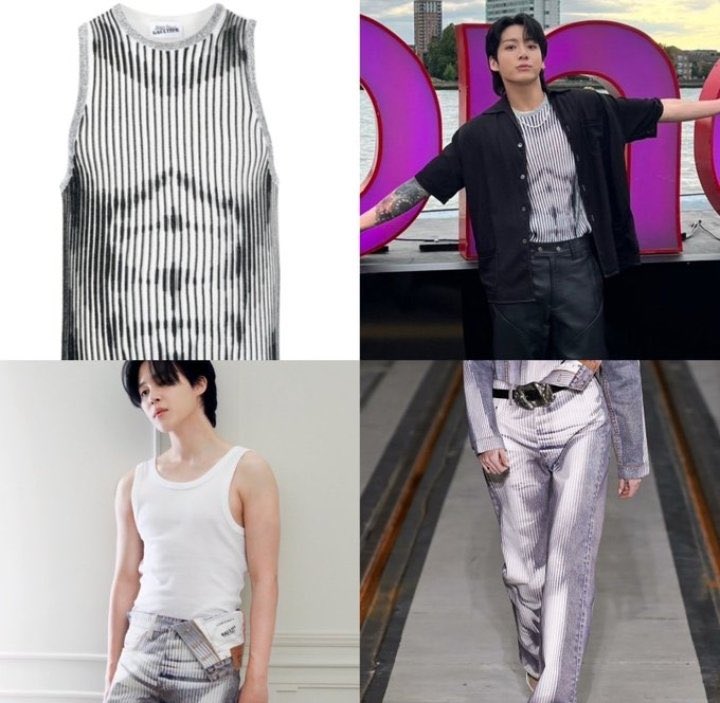 koomiologist's tweet photo. matching Jean Paul Gaultier tank top and pants https://t.co/1H4RNMHI9u