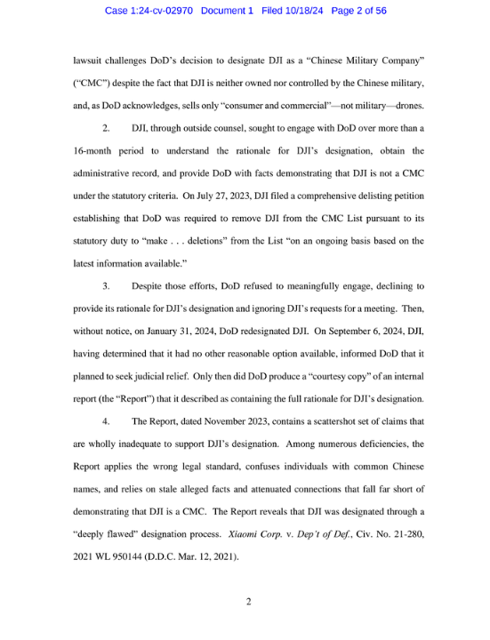 OwenGregorian's tweet image. DJI sues the US Department of Defense for labeling it a ‘Chinese Military Company’ | Sean Hollister, The Verge

DJI, the world’s largest drone company, is suing to avoid being seen as a tool of the Chinese government. On Friday, it sued the US Department of Defense to delete its…