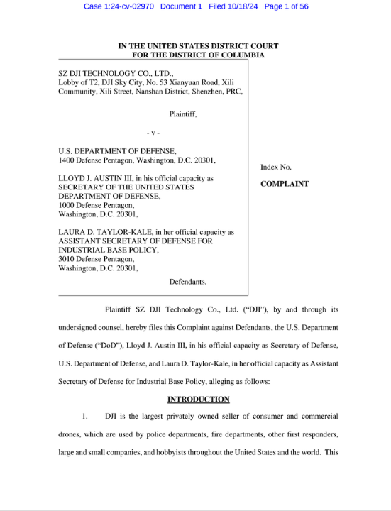 OwenGregorian's tweet image. DJI sues the US Department of Defense for labeling it a ‘Chinese Military Company’ | Sean Hollister, The Verge

DJI, the world’s largest drone company, is suing to avoid being seen as a tool of the Chinese government. On Friday, it sued the US Department of Defense to delete its…