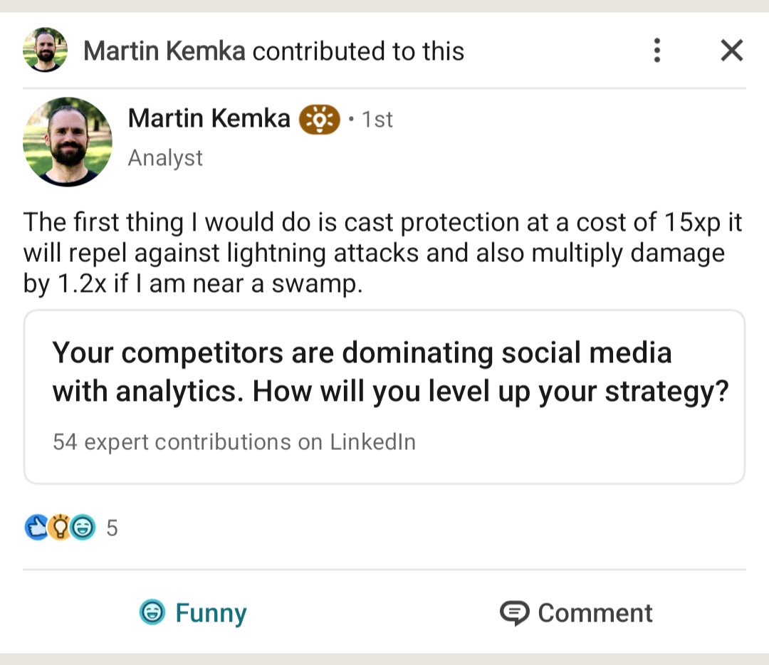 Example of why LinkedIn's new expert questions are so great...
