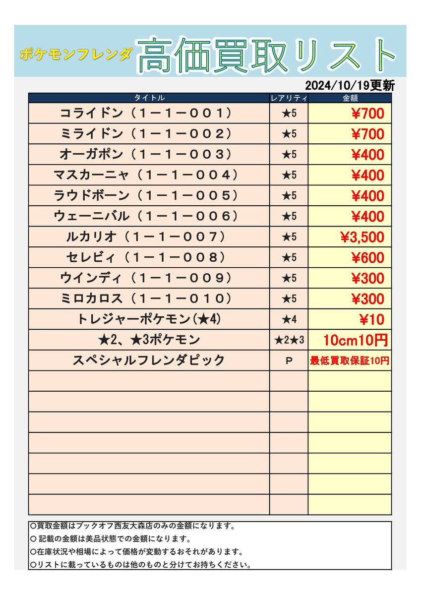 🔥高価買取情報🔥 #ポケモン #フレンダ 本日はたくさんのお持ち込み