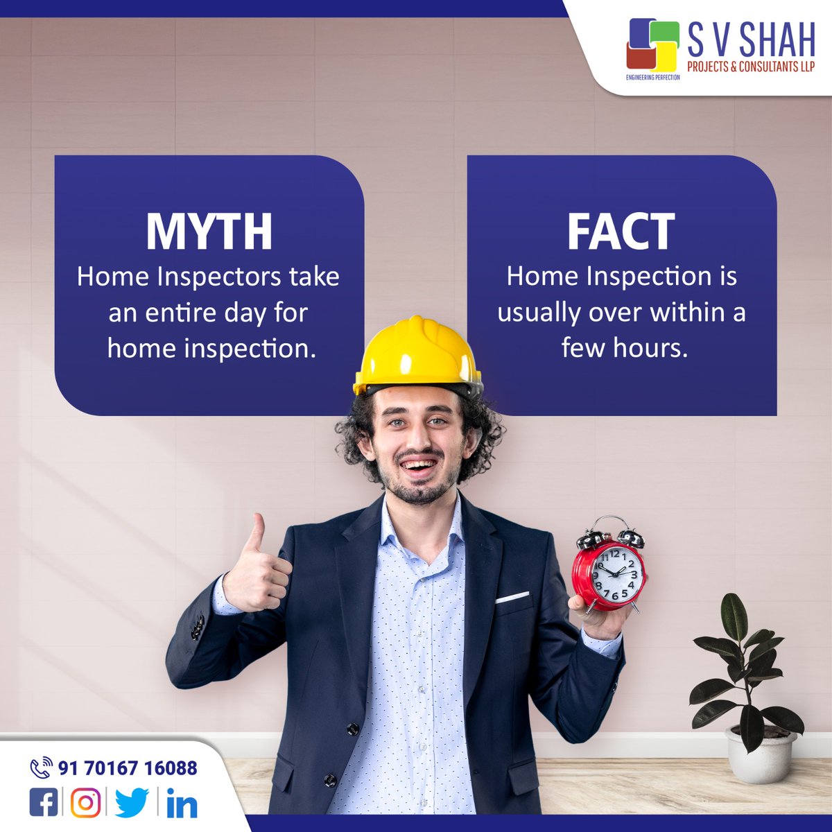 SVShahProjects's tweet image. Dispelling myths! 🏠 Home inspections don’t take all day—most are done within just a few hours! Contact us for a quick and efficient inspection. ✅

Book your home inspection today.

#TrustTheExperts #SVShahProjects #SVShahProjectsandConsultants #HomeInspectionProcess