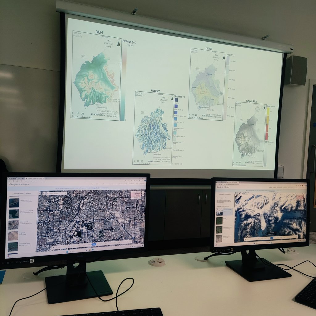 JCecil87's tweet photo. Come and see how @UniofHerts embeds #GIS and #RemoteSensing into it's @HertsGEP Geography and Environment programmes. From drones to DEMs, business to biodiversity, we use @ArcGISPro to teach students how to make informed, data-based decisions... And pretty maps! https://t.co/oRelCxThGi