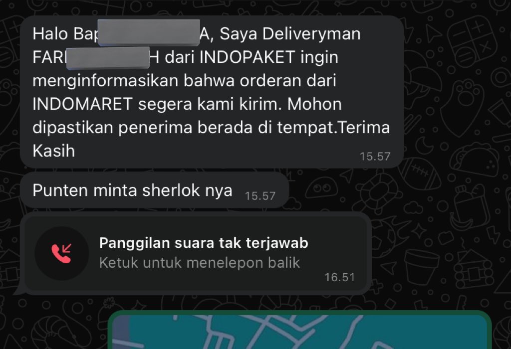 Kerjaan si sheby, lagi tidur ditelfonin abang indomaret. Makasih bro, selamat bertemu aespa. Btw titip salam buat neng karina🫵🏻