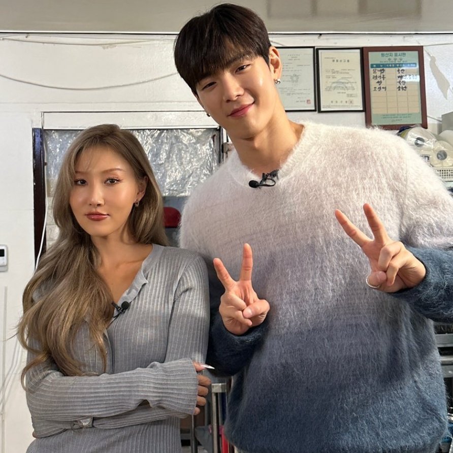 nunugomy's tweet photo. shownu and hwasa most awaited reunion https://t.co/xMdknPX95h