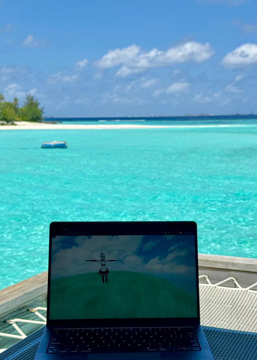 wrote a genshin impact style shader in a day on vacation in maldives