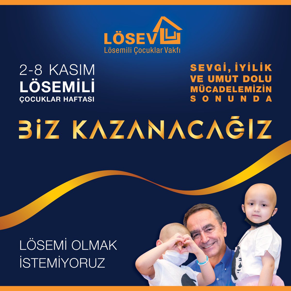 🔈2-8 Kasım Lösemili Çocuklar Haftası yaklaşıyor🔈

Sevgi, İyilik ve Umut dolu mücadelemizin sonunda BİZ KAZANACAĞIZ🧡

LÖSEMİ OLMAK İSTEMİYORUZ!