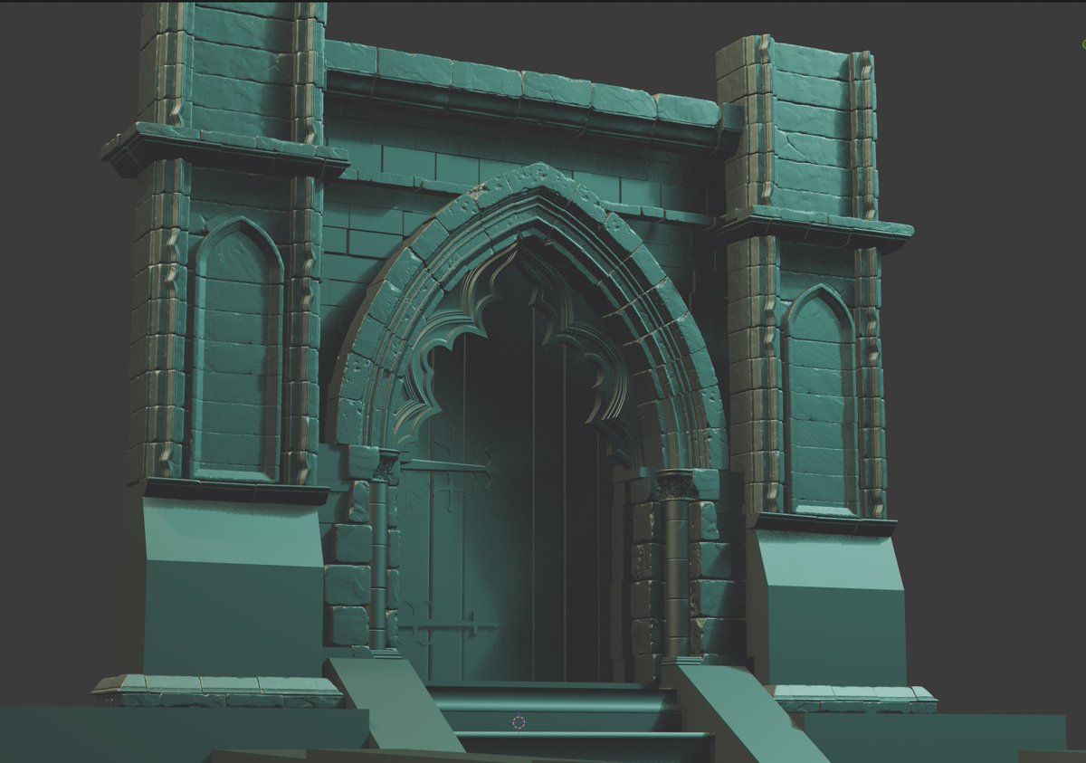 SimarMaxence's tweet photo. Made some progress on my elden ring inspired modular kit, had to to rework some parts since I am learning blender and did some curve things the wrong way for the arches. #b3d #gamedev #3DCG #art #3dpainter #ELDENRING #Fanarts https://t.co/OGPIvn9ysy