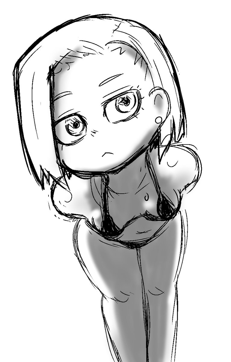 「18号ミニがド可愛いので調べてたらスリーサイズがB104 W82 H108でデッ」|閃光のイラスト