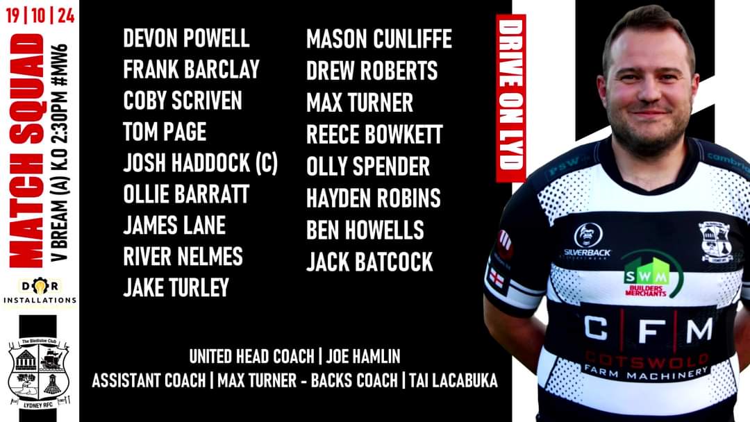 lydney_rfc's tweet image. Matchweek 6 Team Selections

Here we go, your Lydney RFC match squads going into match week 6 of the season. 
#Driveonlyd #TheBledisloeClub