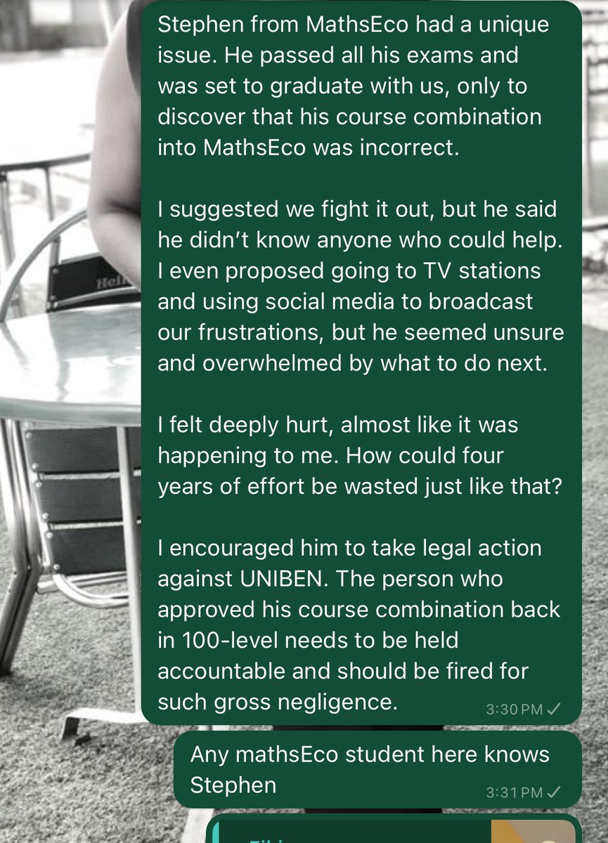 3MANBOS's tweet photo. @nnadozieopara I felt sorry for him . But thank God his life is better and doing greater things they thought couldn’t achieve . Uniben #MTHdeptUniben was a kill joy . @uniben https://t.co/5zZewaDdN7