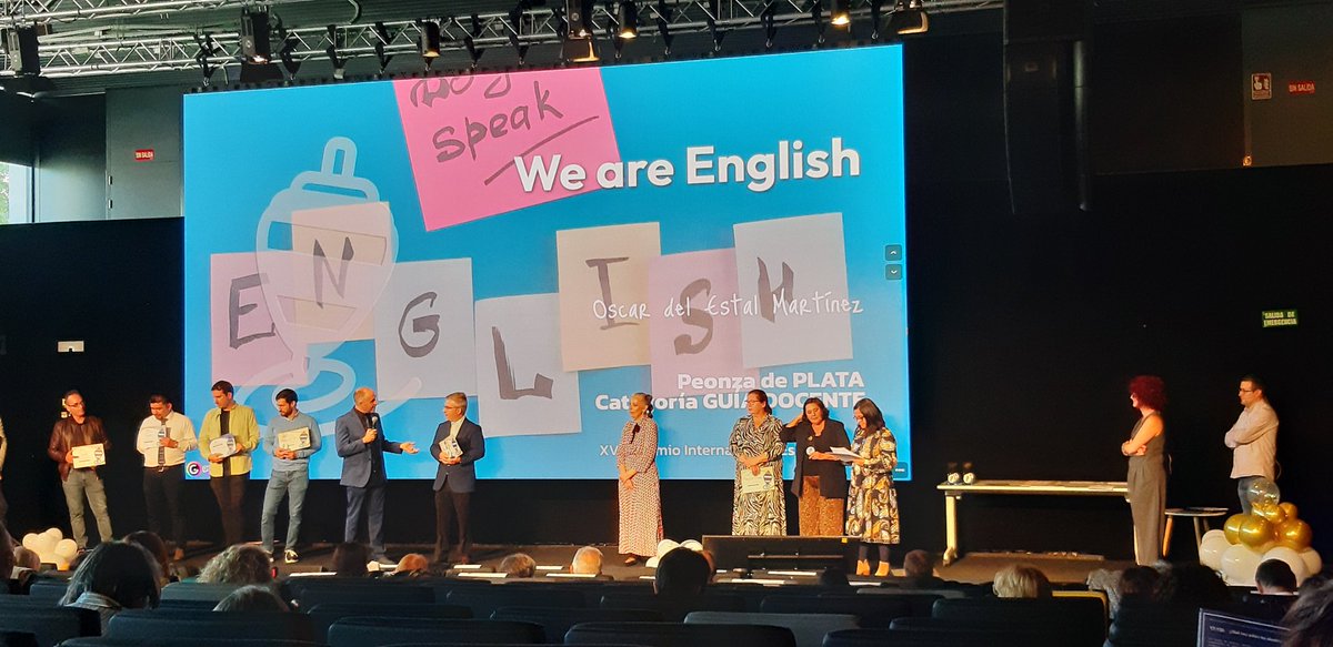 El projecte "We are english" es  mereixedor de la Baldufa de Plata, en la categoria de Guia Docent.
<a href="/PremioEspiral/">Premio Espiral</a> 
#ELF24