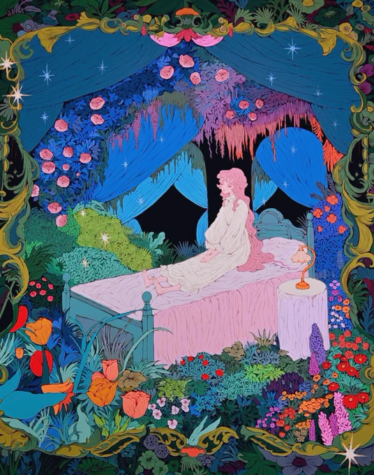 Gouache on canvas F50"Room of Forgotten Dreams" 