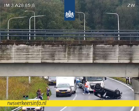 Ongeval op knooppunt Hattemerbroek