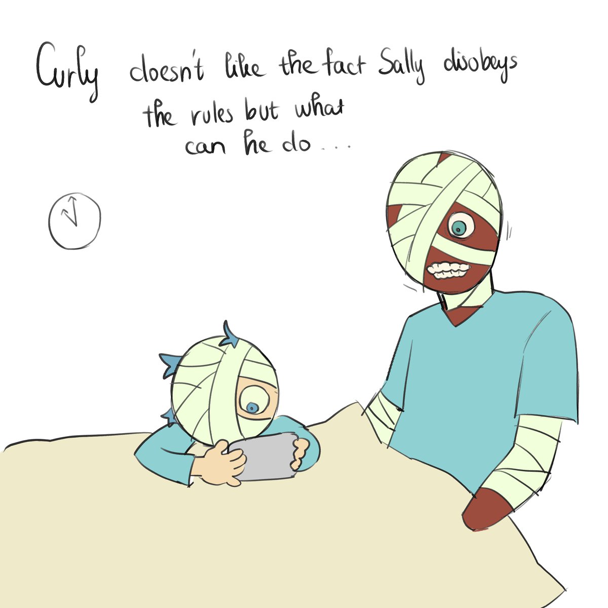 As an ex-captain , he does not like what sally is doing 
#SallyFace #Mouthwashing 