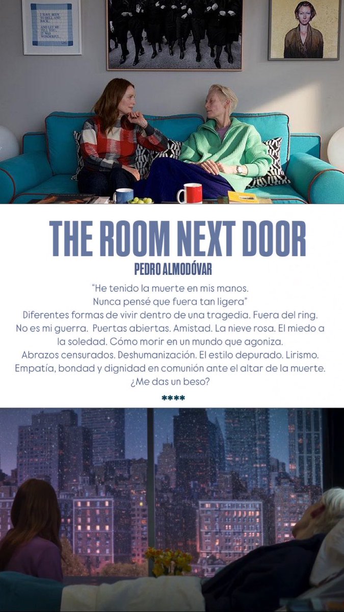 THE ROOM NEXT DOOR 
Pedro Almodóvar