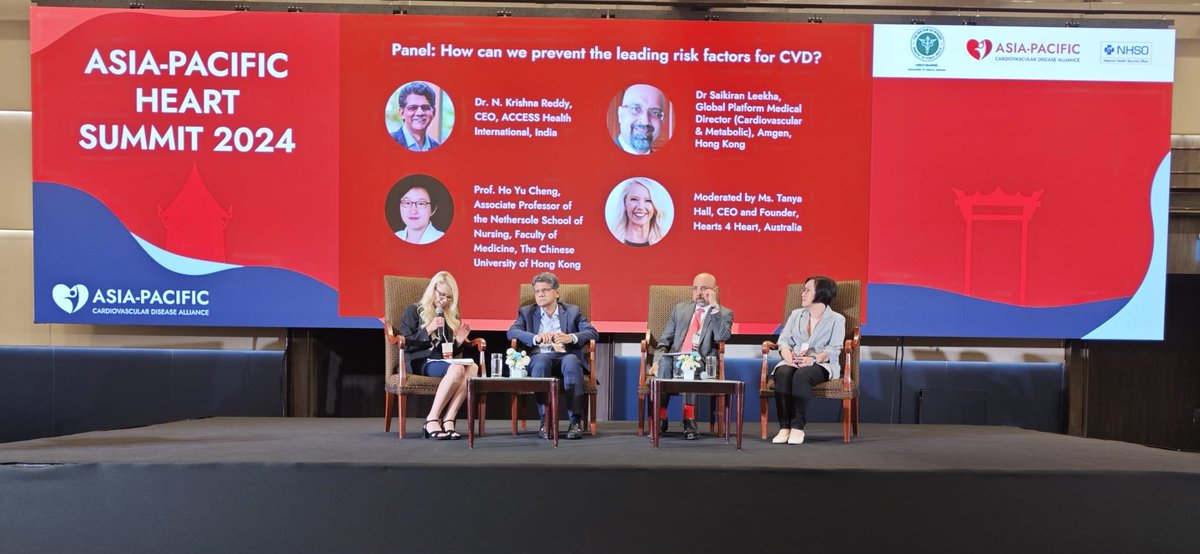 ahy_cheng's tweet photo. It is an amazing experience to be invited to join the panel discussion on preventing the #CVD risks with experts from policy and medical sector in Asia Pacific region. Let's act for our❤️ #APACHeartSumit @cuhknursing @CUHKMedicine https://t.co/XiVQru75Zo