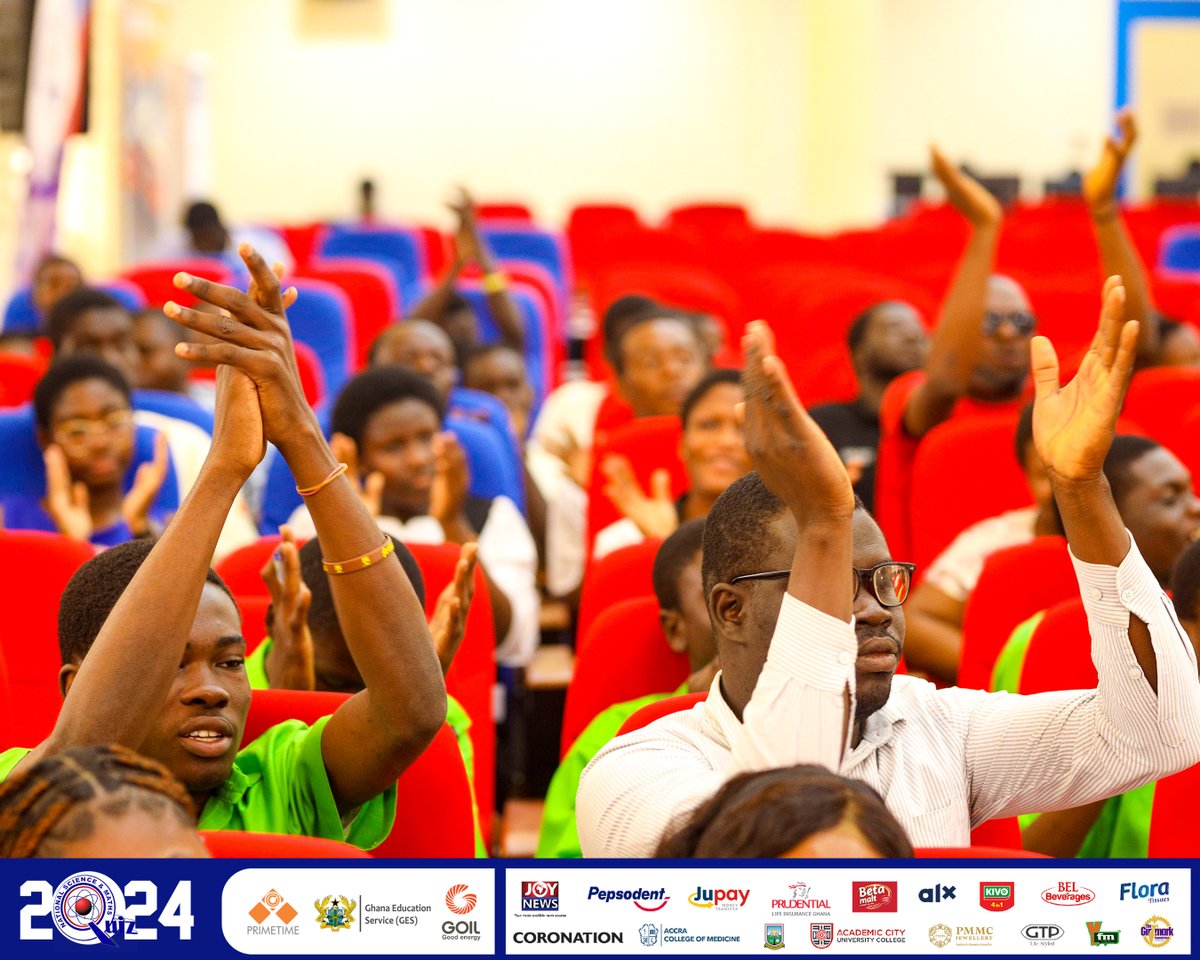 NSMQGhana's tweet photo. SGS AUDITORIUM

End of Contest:

St. John's School: 44pts
Okuapemman School: 43pts
St. John's Grammar School: 36pts

Congratulations St. John's School, this was a close one. See you in the next round of the competition.

#NSMQ2024 #NSMQOneEighth #Primetime https://t.co/1ik4k7diUC