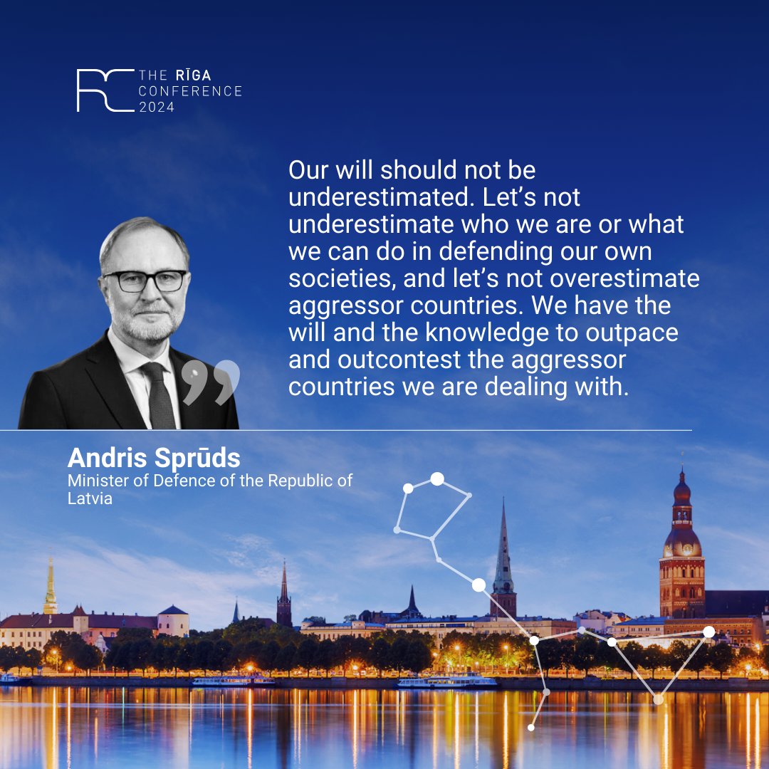 LATO (@lato_lv) on Twitter photo 📍 Closing remarks by <a href="/AndrisSpruds/">Andris Spruds</a> , Minister of Defence of the Republic of Latvia.
🔵 A special thanks to our distinguished speakers, esteemed guests, and strong supporters!
#RigaConf2024 rigaconference.lv 📍 Closing remarks by <a href="/AndrisSpruds/">Andris Spruds</a> , Minister of Defence of the Republic of Latvia.
🔵 A special thanks to our distinguished speakers, esteemed guests, and strong supporters!
#RigaConf2024 rigaconference.lv