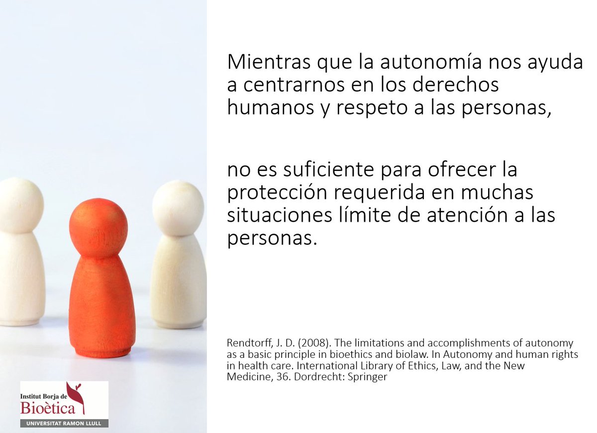 montse_esquerda's tweet photo. La primera revolución en #Bioética fue el paso del paternalismo al respeto a la autonomía

¿Será la segunda el reconocimiento de la autonomía relacional?

Hoy deliberando sobre del binomio autonomía-vulnerabilidad en #CNP2024 @CNPsiquiatria @IBBioetica @Blanquerna @uramonllull https://t.co/SX6aQ9fVvq