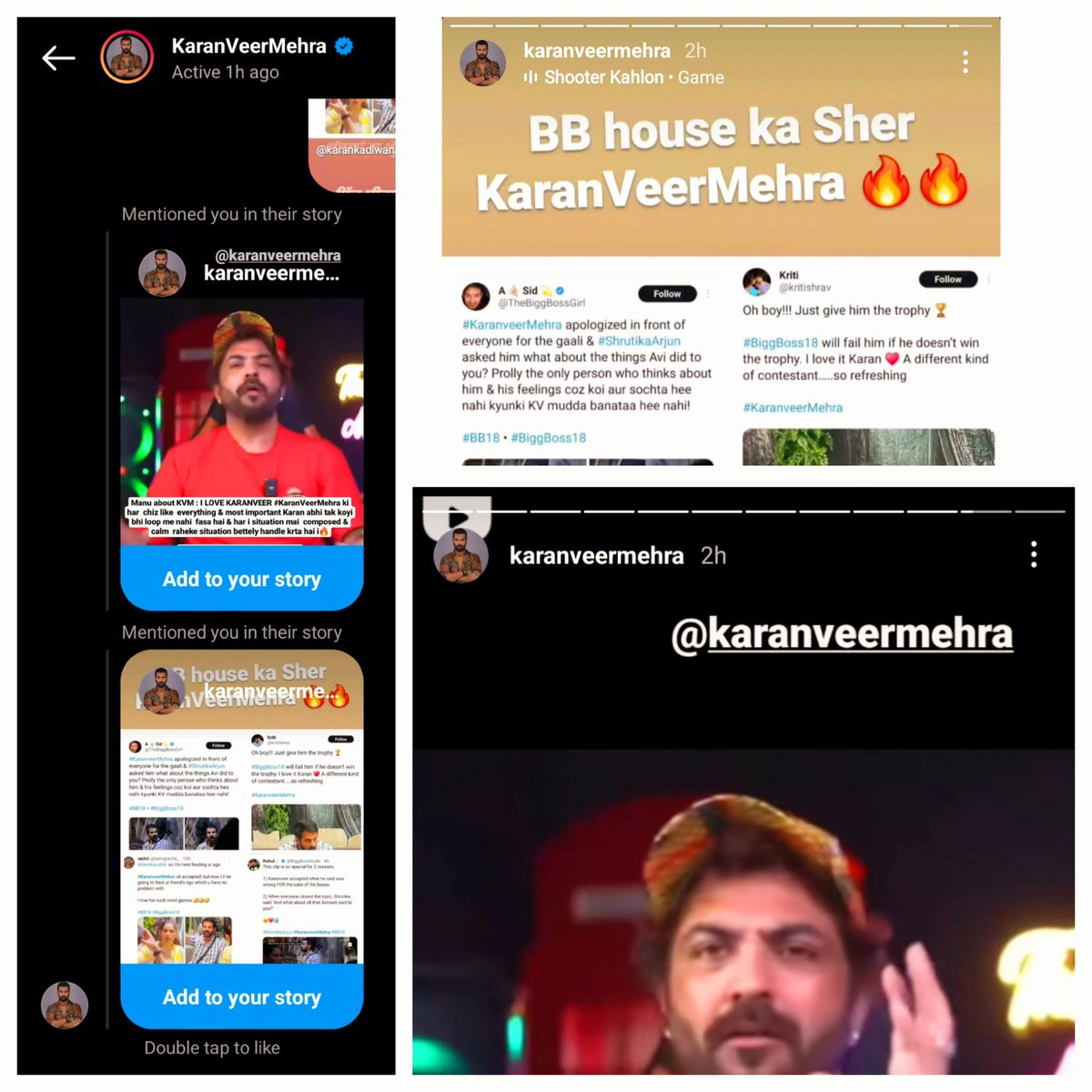 KarankaDiwana's tweet photo. Thank you ๐คด Karan โค๏ธ#KaranVeerMehra
Mere junoon ka natija zaroor niklega,
isee siyaah samundar se noor niklega
Created X id & IG id to support you โค๏ธ
#BBKingKaran #WitUnleashed #KillerKaran #KVM #Karanveer #Karanveermehra #Biggboss #Biggboss18 #Karankeveeron https://t.co/vAts5SQnRy