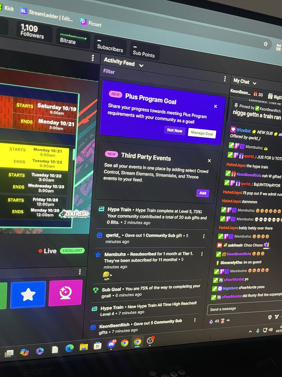 First stream back and ya showing so much love, 20+ gifted, Hypetrain. <a href="/KeonBeenRich/">KBR 🌎</a> <a href="/Membuhss/">𝓴𝓮𝔂</a> <a href="/qwrld_/">qwrld❄️🖤</a> <a href="/RuntyGZ/">Like wind💨</a> appreciate ya heartys 🖤