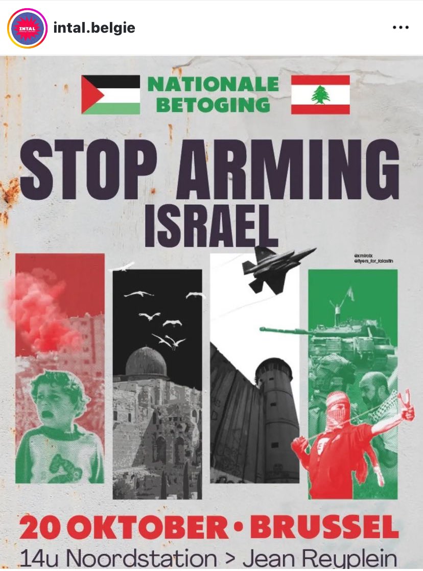 SamuelZxckgraf's tweet photo. Het is nu al meer dan een jaar gaande dat Israël Palestina blijft bombarderen! 😳
Inmiddels zijn er ook andere landen bij betrokken zoals: Yemen en Libanon.
📍Brussel Noord
🗓️ 20 oktober 2024
🕑 14h
Wees er bij! ✊🇵🇸
#freepalestine #brussel #protest #intal #pvda https://t.co/Ma27J2sLEP
