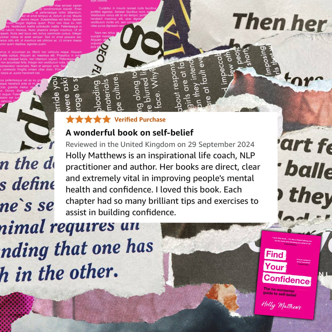 hollymatthews's tweet photo. GORGEOUS review of my book Find Your Confidence. I am incredibly grateful!!!
https://t.co/m69rKj1zX9
Have a lovely Saturday
#findyourconfidence #thehappymeproject #howtobeconfident #howtofeelconfident #howtobehappy #confidence https://t.co/OJHsblqJWC