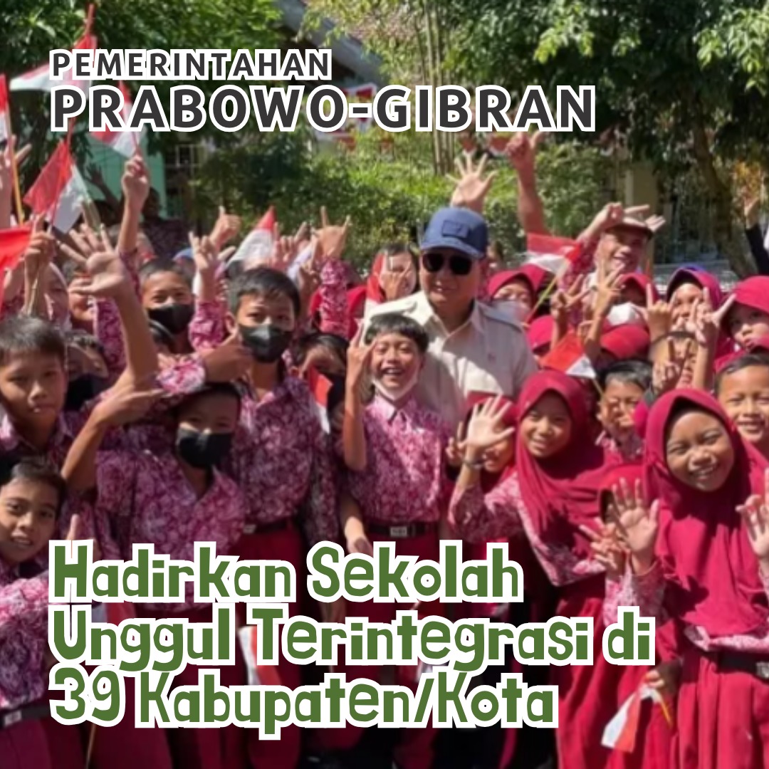 dacrniel's tweet photo. Pemerintahan Prabowo-Gibran akan menyiapkan Sekolah Unggul Terintegrasi yang tersebar di 39 kabupaten atau kota tahap pertama pada 2025
#IndonesiaEmas #IndonesiaMaju #SekolahUnggulTerintegrasi #SekolahUnggul #PrabowoGibran #PrabowoGibranMerakyat #DukungPrabowoGibran https://t.co/EXQGutHTxo