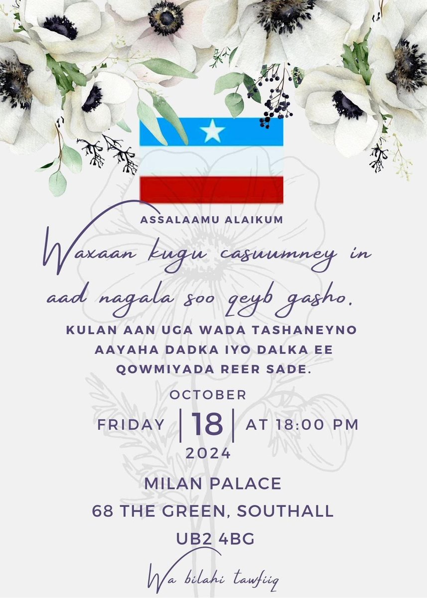 XasanGacaliye's tweet photo. Waxaa halkan ugu mahad-celinayaa #Guddiga #Sare ee #Jaaliyadda #Beesha #Sade ee #UK oo igu casumay ka qeyb-galka shirweynaha caawa lagu qabtay magaalada #London. Hoos ka akhriso #khudbadda aan halkaas ka jeediyay. Mahadsanid jaaliyadda #Birmingham iyo #Leicester. #Soomaaliya. https://t.co/TYILTiFfu7
