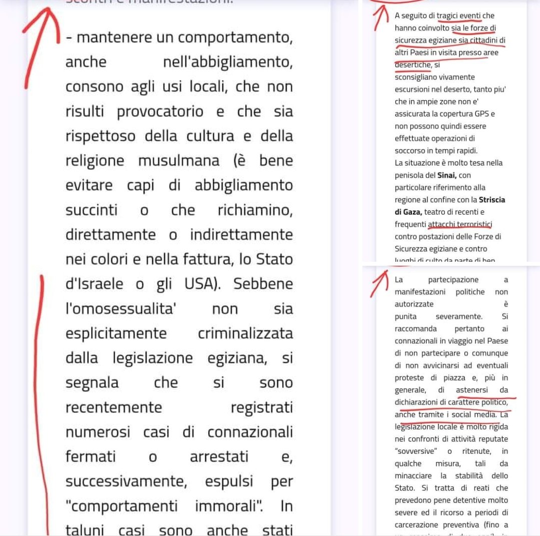 Alessandr0Fina's tweet photo. @GiorgiaMeloni Strano che il Governo si lamenti che la magistratura ritenga l'Egitto un paese non sicuro. È lo stesso ministero degli Esteri che lo dice sul proprio sito istituzionale
Forse dovreste almeno mettervi d'accordo tra ministeri
Ah, si, il nome Regeni non dice nulla a Meloni? https://t.co/qsn8bLldy7
