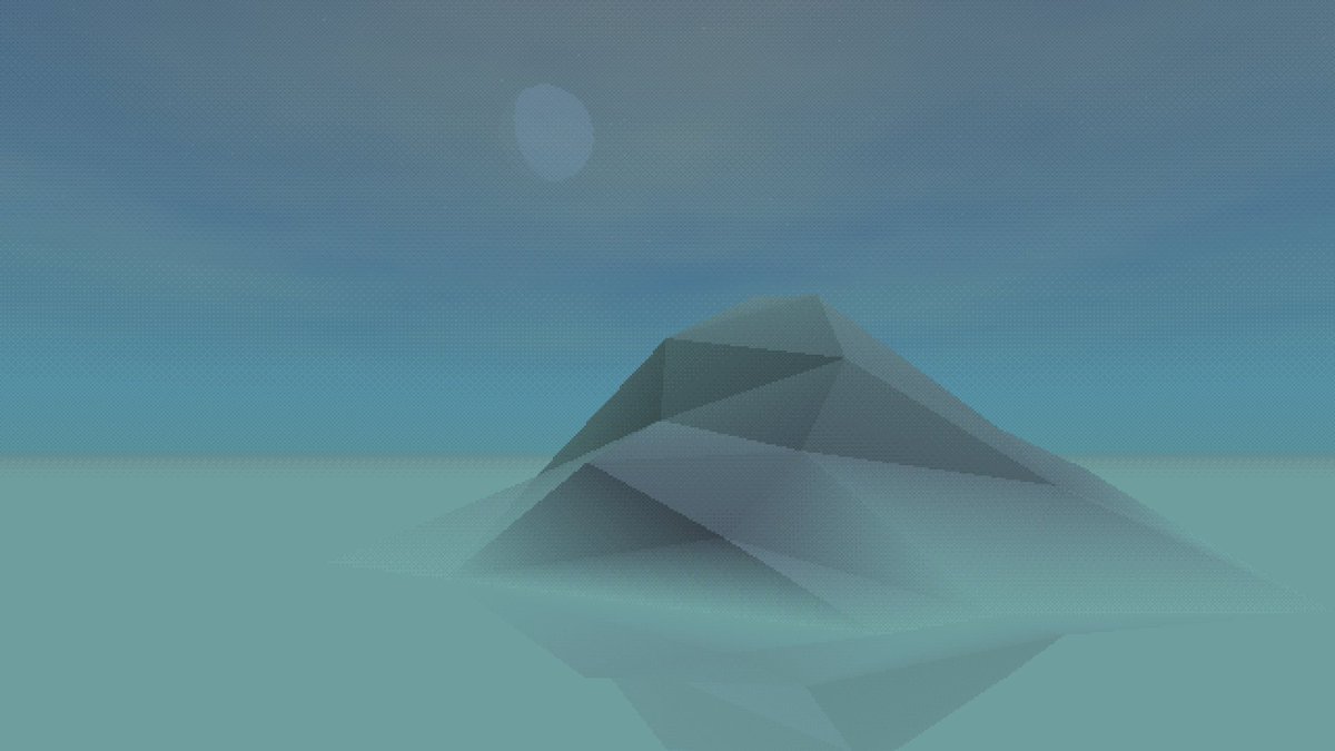 HiddenAsbestos's tweet image. Added a reflection by simply drawing the terrain upside down. By tweaking the vertical fog and ground transparency, it&apos;s quite effective. #screenshotsaturday #gamedev #lowpoly