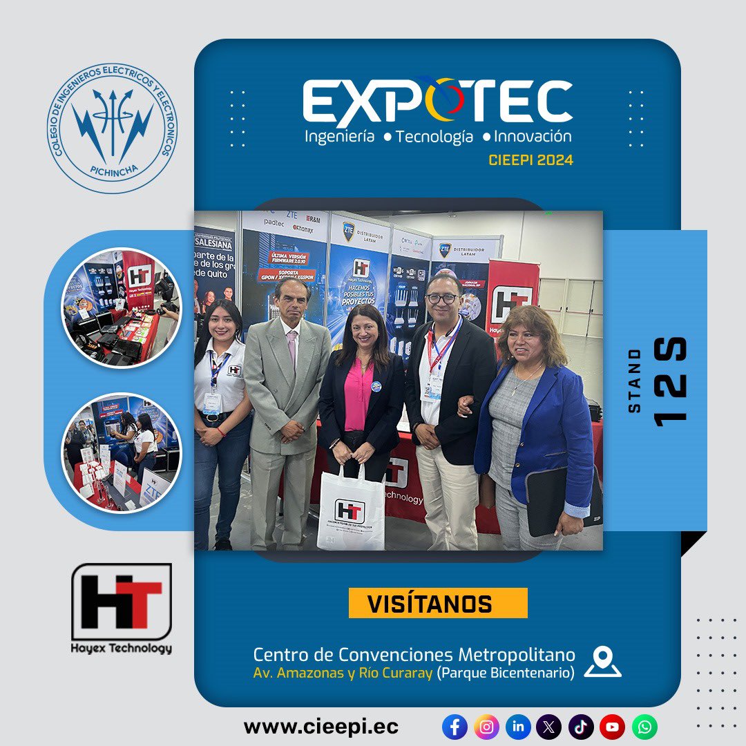 CIEEPI's tweet image. 📢 Gracias a Hayex Technology por su participación en #Expotec2024! 🙌

Hoy es el último día. ¡No te lo pierdas! Grandes sorpresas y cóctel de clausura. 🎉

📍 Stand 12S
🎟 Entrada gratuita

#HayexTechnology #Innovación #CIEEPI #SolucionesEmpresariales