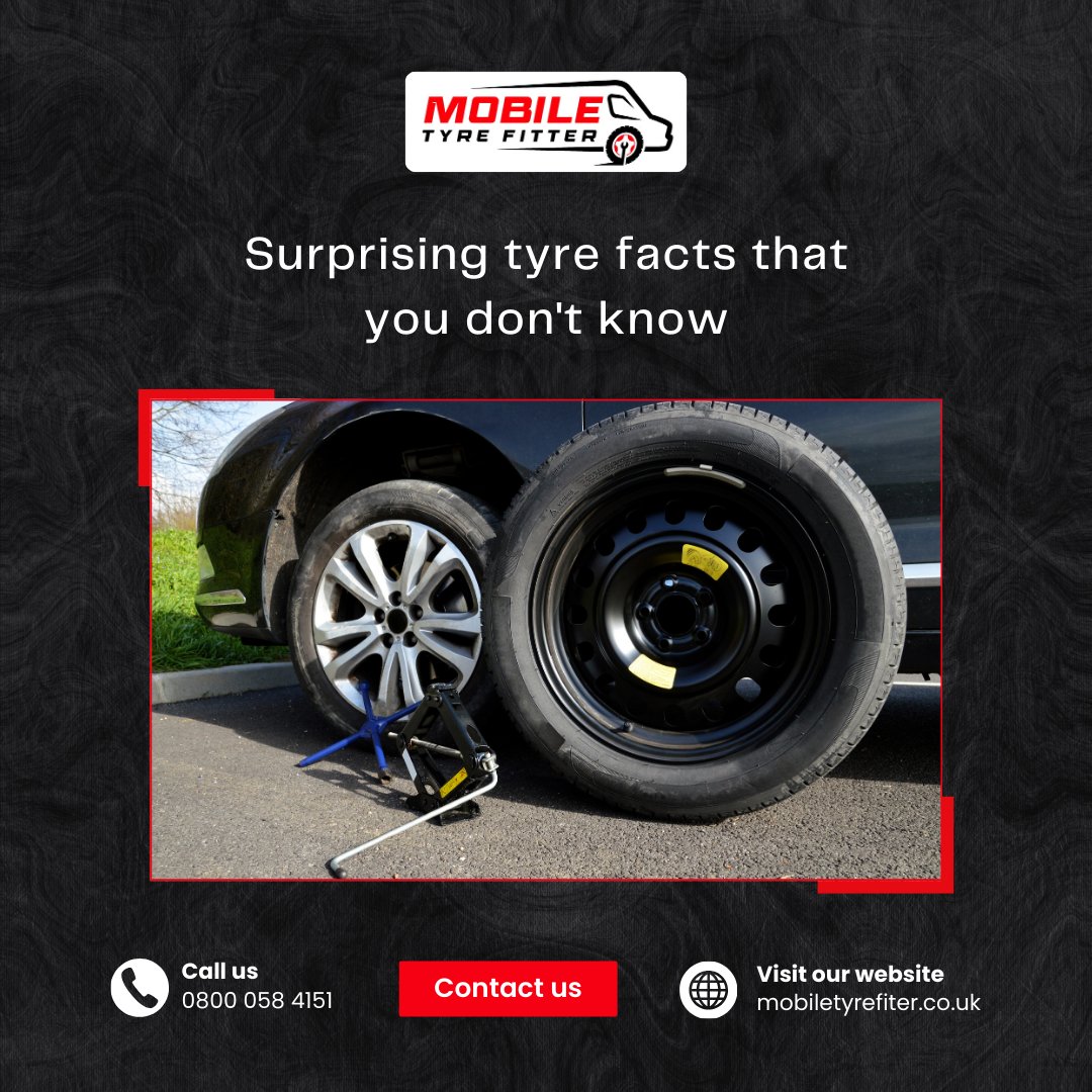 mobiletyrefiter's tweet image. Tyre knowledge is essential for every driver! Surprising tyre facts that you might not know. From fuel efficiency to safety, understanding your tyres can lead to better performance on the road.

#MobileFitting #MobileTyreService #TyreCheck #mobiletyrefitting #mobiletyrefitter