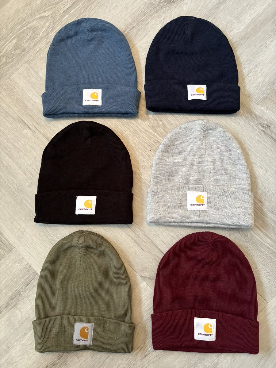 labeltraders's tweet photo. ❄️ Be prepared for the cold with these Carhartt beanies!

🤩 Featuring the brand’s square sewn label to the front and made from acrylic fabric, we have a wide range of colours available!

🔜 While stocks last!

#LookYourBestForLess #Carhartt #Nottingham https://t.co/5Ewm1rfZp4