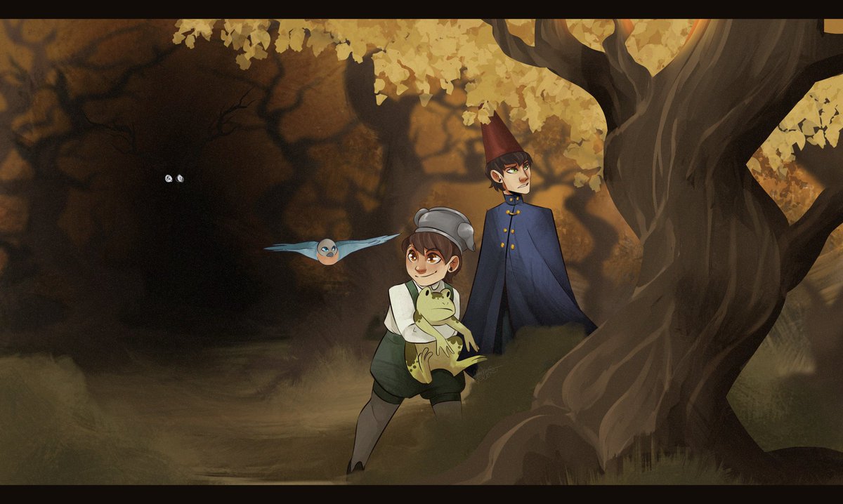 AtomFolkorist's tweet photo. Made a video speedpaint of this on my Youtube. But I really wanted to make an #OTGW piece for this Fall so here it is #OverTheGardenWall https://t.co/5H3shgBTXl