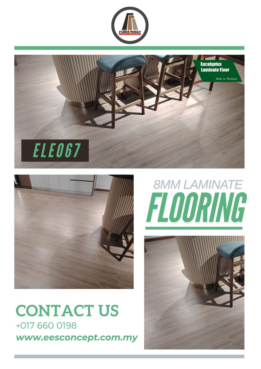samwongmh's tweet photo. "Discover the elegance of hardwood with the resilience of Eucalyptus Laminate Flooring—affordable, durable, and designed for everyday living."
~EES Concept Sdn Bhd 

#eesconcept #floortoday #laminatefloormalaysia https://t.co/d8pkgJ1diO