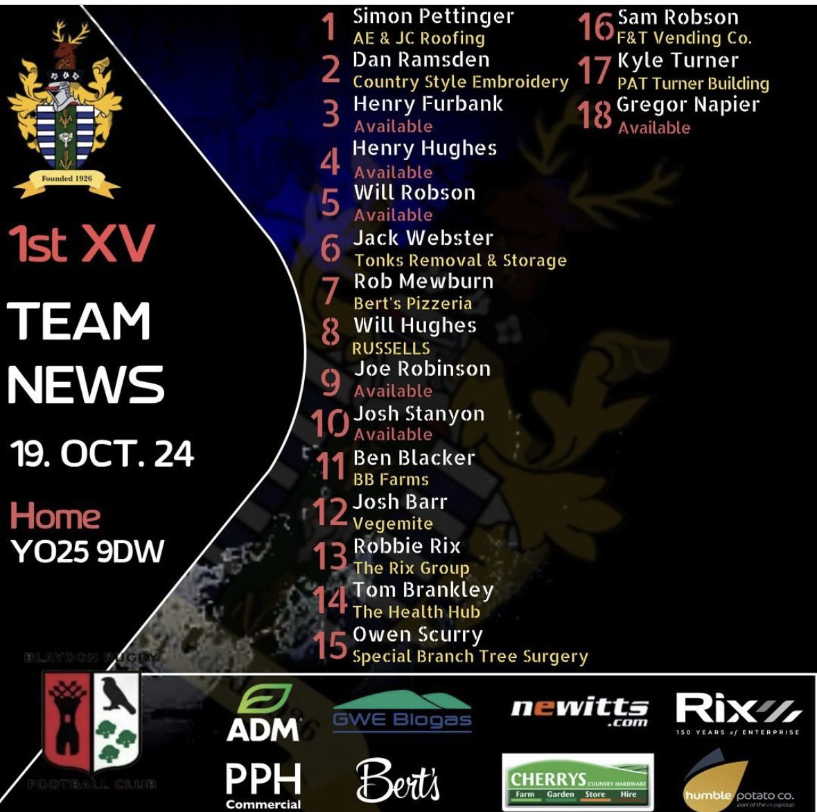 Driffield RUFC tweet media
