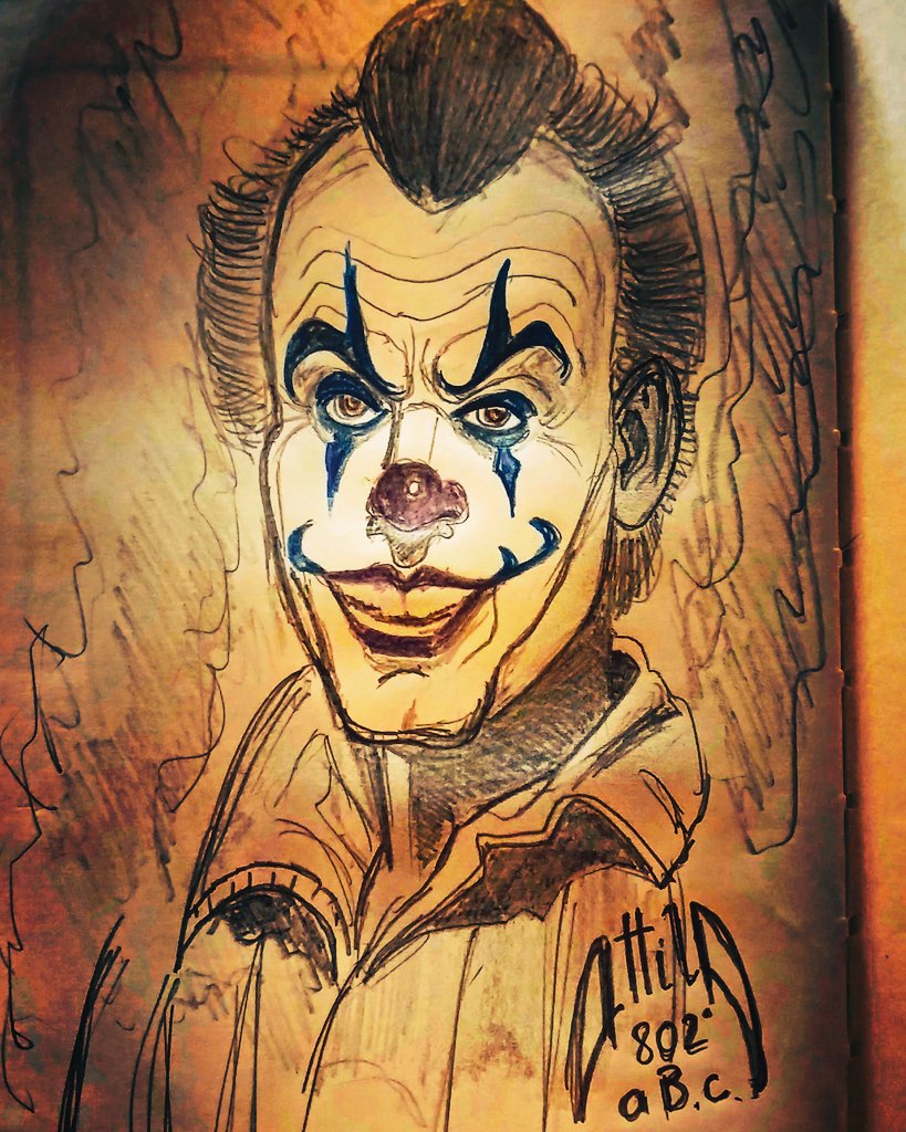 ascarpulla's tweet photo. Lo spaventoso pagliaccio #disegno #disegnoamatita #matitecolorate #quadernodeglischizzi
The creepy clown #drawing #pencildrawing #coloredpencils #sketchbook https://t.co/TIXRT8aTaQ