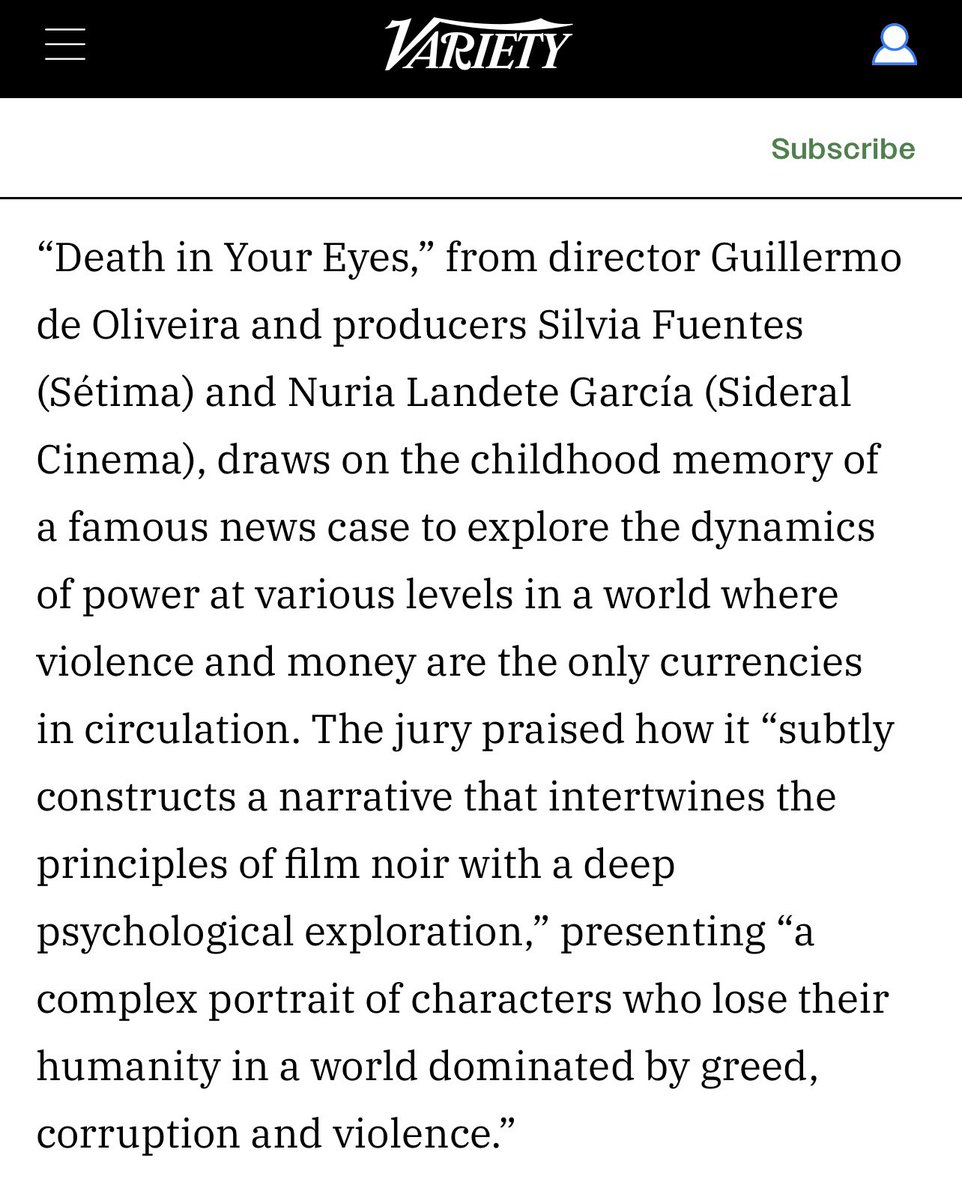 Guillermo de Oliveira (@goliveira) on Twitter photo DEATH IN YOUR EYES igual suena a peli de venganza con Charles Bronson. Pero el caso es que A MORTE NOS TEUS OLLOS ha ganado el Premio de Desarrollo en <a href="/MIAmarket_Rome/">MIA | Mercato Internazionale Audiovisivo</a>!!
Nuria “<a href="/suchaturkey/">Nuria Landete</a>” Landete se ha pasado el juego. Todo un poco más cerca: <a href="/Setimacine/">Sétima</a> @SideralCinema ❤️ DEATH IN YOUR EYES igual suena a peli de venganza con Charles Bronson. Pero el caso es que A MORTE NOS TEUS OLLOS ha ganado el Premio de Desarrollo en <a href="/MIAmarket_Rome/">MIA | Mercato Internazionale Audiovisivo</a>!!
Nuria “<a href="/suchaturkey/">Nuria Landete</a>” Landete se ha pasado el juego. Todo un poco más cerca: <a href="/Setimacine/">Sétima</a> @SideralCinema ❤️