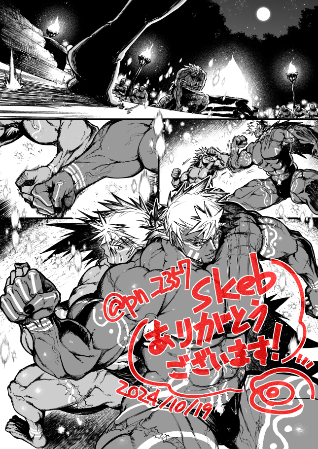 ノガトは青年ぐらいで父親とバトってる感じのリクエストだったんですけどそれならと祭事の武踏のイメージで描かせていただきました💪
https://t.co/DgpSY2UTT8 
