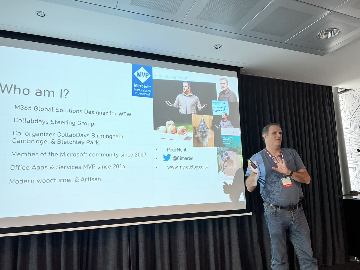 André van den Berg - MVP 🇳🇱 🐱👤 🇺🇦 (@aavdberg) on Twitter photo Today at <a href="/CollabDaysBE/">CollabDays Belgium</a> first session by <a href="/cimares/">Paul Hunt #MVP #Maker</a> about 'Making positive change in your work habits with M365 tools' Today at <a href="/CollabDaysBE/">CollabDays Belgium</a> first session by <a href="/cimares/">Paul Hunt #MVP #Maker</a> about 'Making positive change in your work habits with M365 tools'