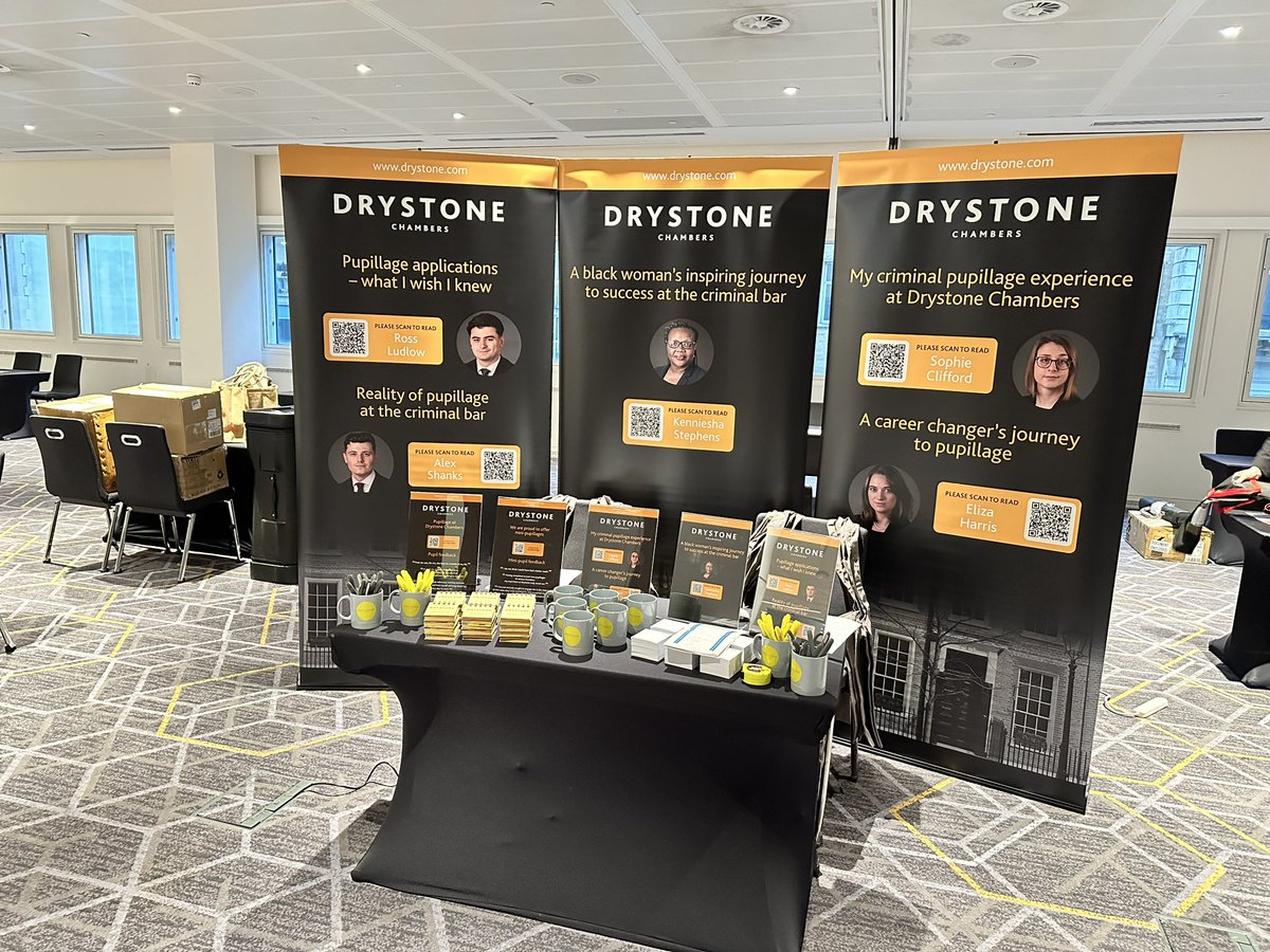 We are all set up. Come visit us at Stand 53. #PupillageFair2024 <a href="/thebarcouncil/">The Bar Council</a> 

#Crime #Students #LawStudents #Pupillage #PupillageFair