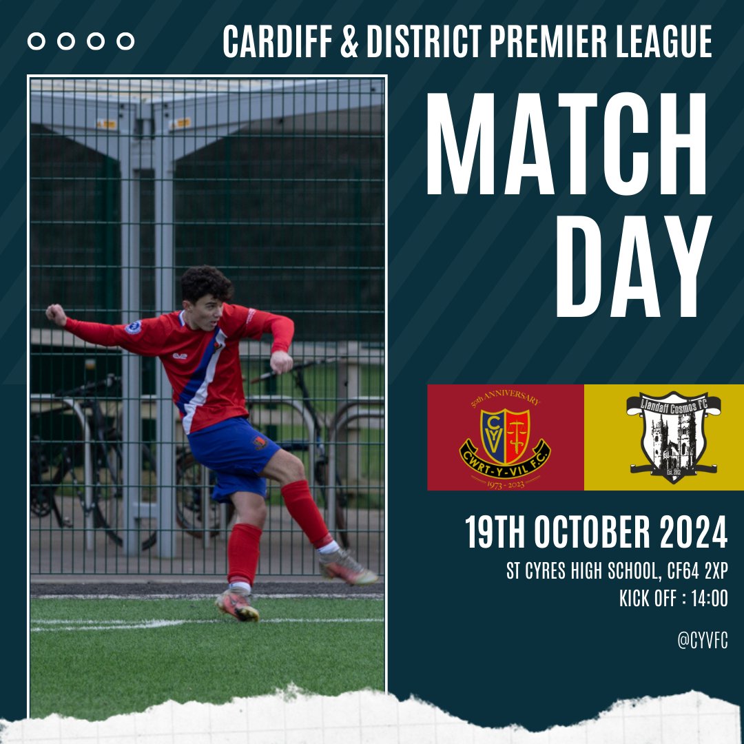 Cwrt-Y-Vil FC (@cyvfc) on Twitter photo Back to league action after last weekends cup win.
We once again welcome <a href="/LlandaffCosmos/">Llandaff Cosmos FC</a> to <a href="/StCyresLets/">St Cyres Lettings</a> .
Come down and support the lads. Back to league action after last weekends cup win.
We once again welcome <a href="/LlandaffCosmos/">Llandaff Cosmos FC</a> to <a href="/StCyresLets/">St Cyres Lettings</a> .
Come down and support the lads.