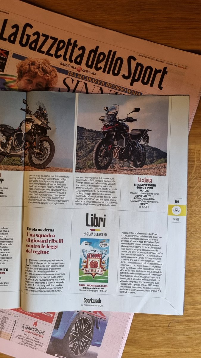 edohermano's tweet photo. Stamattina si parla del mio ultimo libro su Sportweek de la @Gazzetta_it insieme al capitano, che onore! https://t.co/xWm73o2PTP
