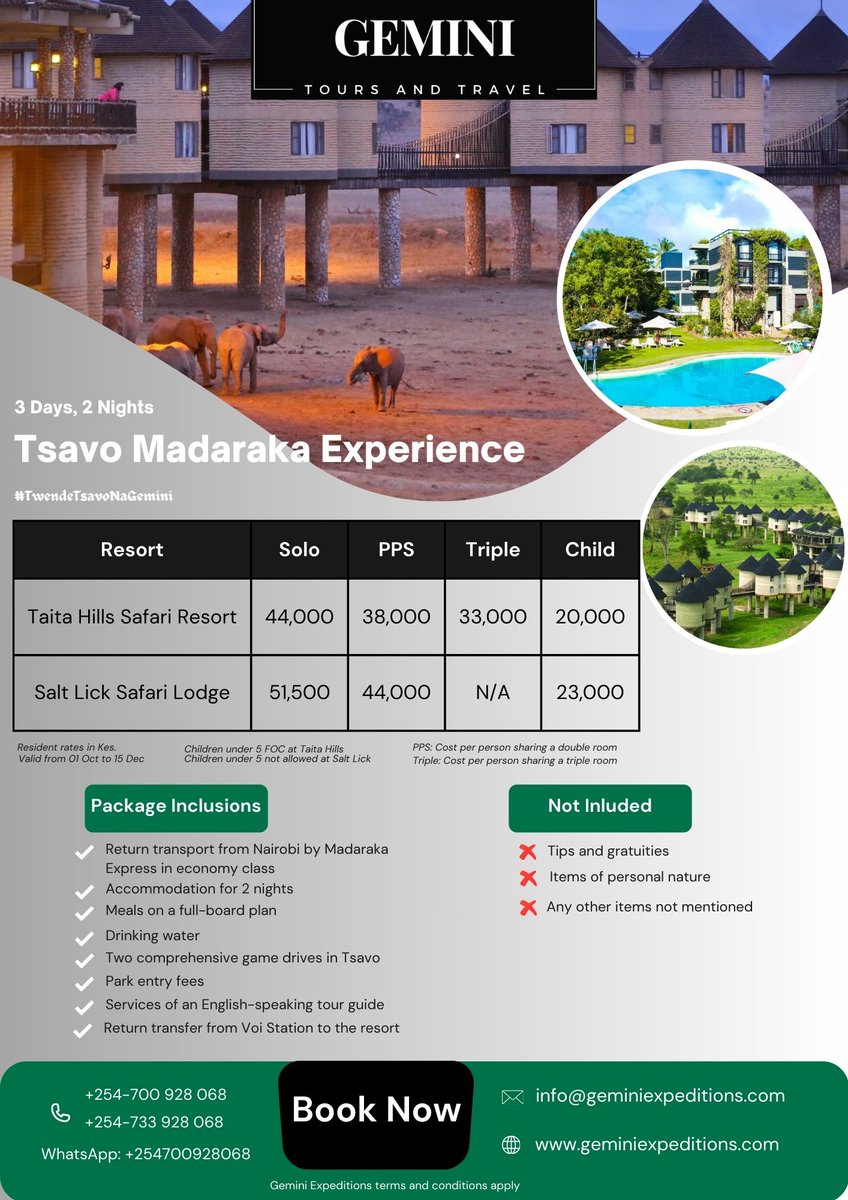 Gem_Expeditions's tweet photo. Experience one of the largest parks in the world and one of the oldest parks in Kenya. Enjoy game drives in the vast amazing landscape and abundant untamed wildlife especially elephants and the Man-eater lions which coincidentally explains the meaning of the word Tsavo... https://t.co/ZzcsqvhQr8