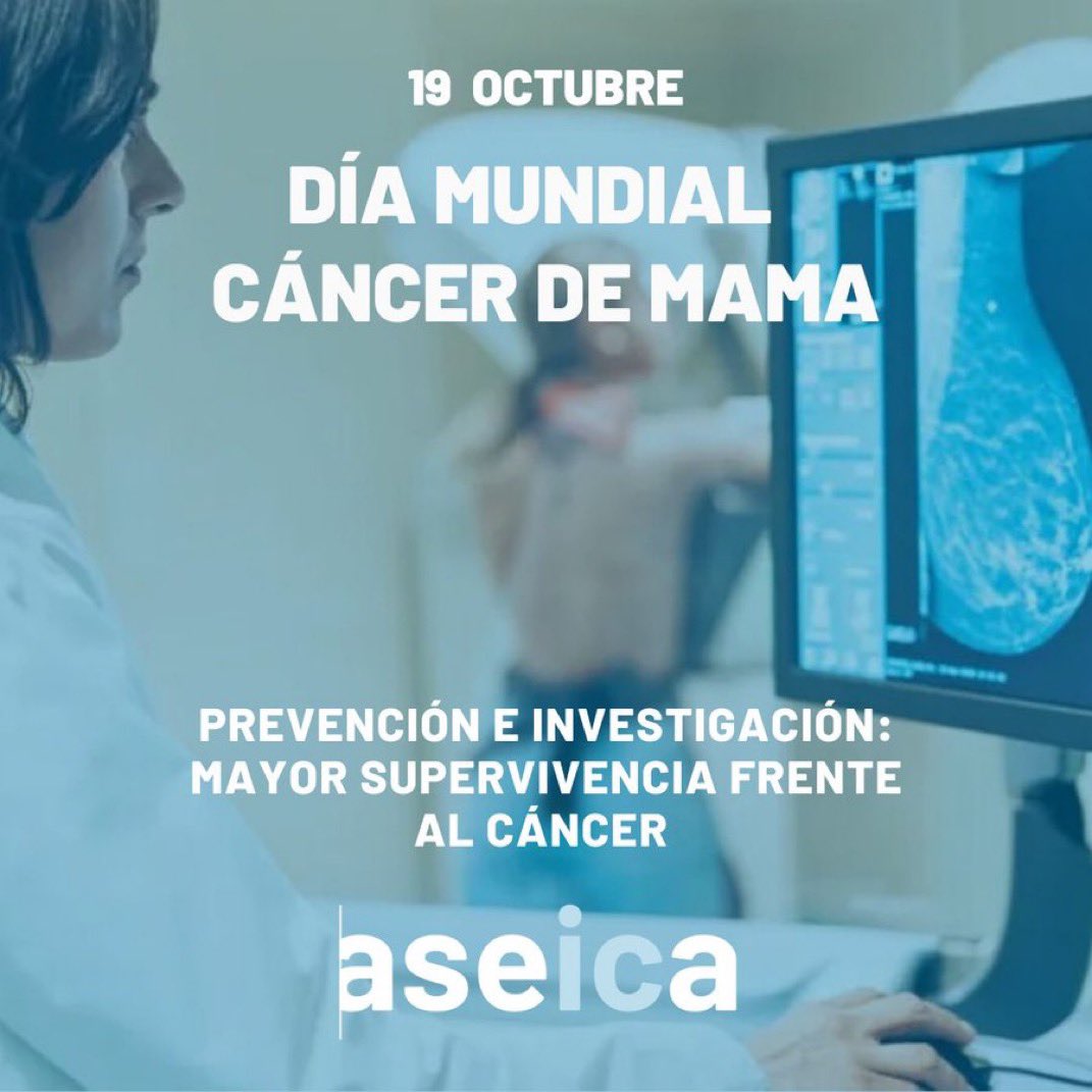 👉Hoy y siempre:

#DiaMundialContraelCancerdeMama 

👉Prevención
👉Diagnóstico temprano
👉Tratamientos eficientes 
👉Acceso rápido y equitativo a compuesto innovadores
👉Apoyo psicosocial 

y desde luego
👉👉#MasInvesrigacionParaMasVida 

#ElRosaEsMásQueUnColor

<a href="/ASEICAnews/">ASEICA</a>