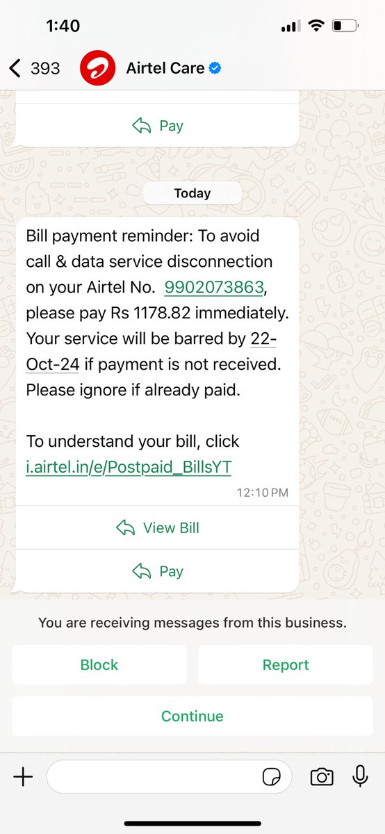 SilentlyBeating's tweet photo. @airtelindia Getting calls and WhatsApp for this but nothing regarding the issue I raised till now. You guys are sick. Probably should think about switching network after being a customer for 10 years + https://t.co/KYIyCmlK68