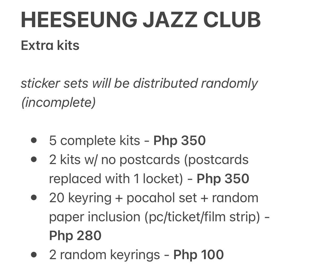 here is our price list! 🎙️